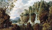 UDEN, Lucas van Alpine Landscape oil on canvas